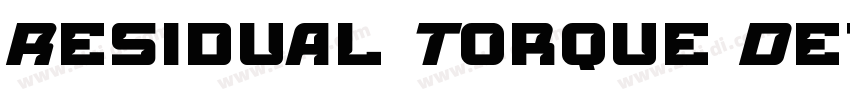 Residual Torque Dete字体转换